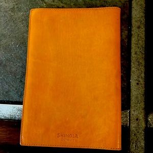 Shinola leather notebook cover.